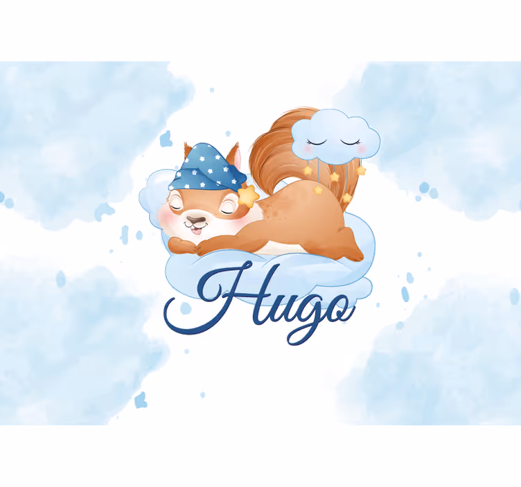 Sleepy squirrel dreams fototapeta za otroke - TenStickers