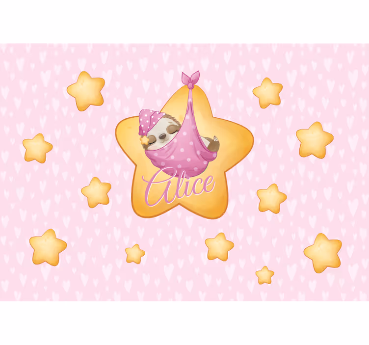 Sloth in star fototapeta za otroke - TenStickers