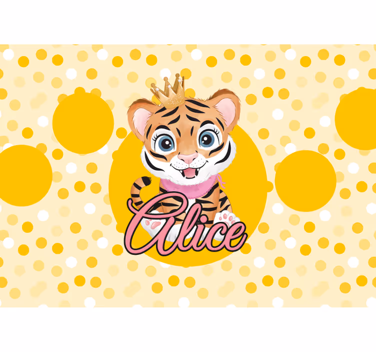 Cute tiger character fototapete z živalmi - TenStickers