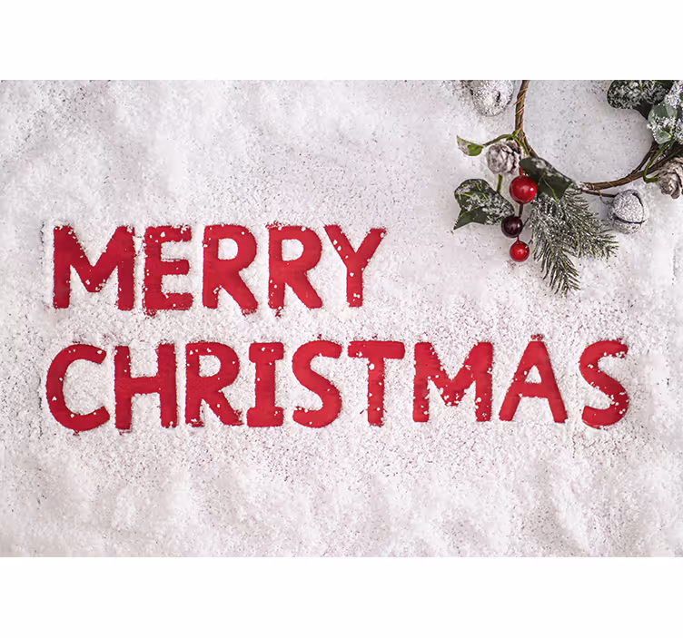 Festive snowy greetings božična fototapeta - TenStickers