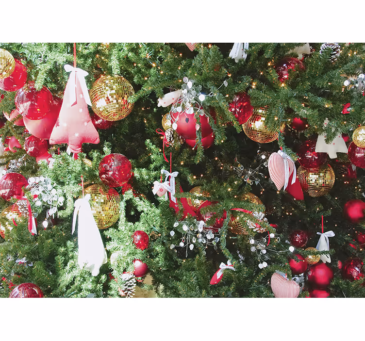 Festive holiday ornaments božična fototapeta - TenStickers