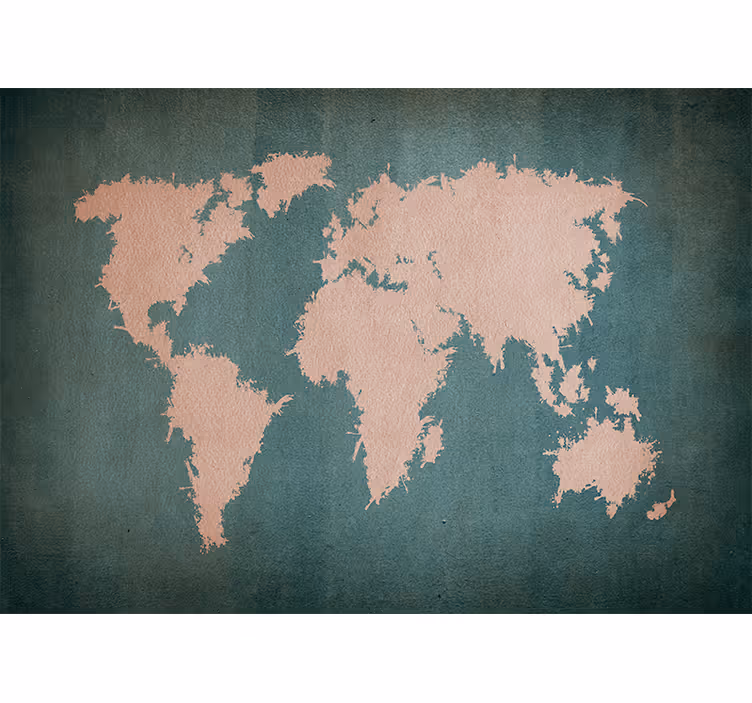 Global world contour fototapete z zemljevidom sveta - TenStickers