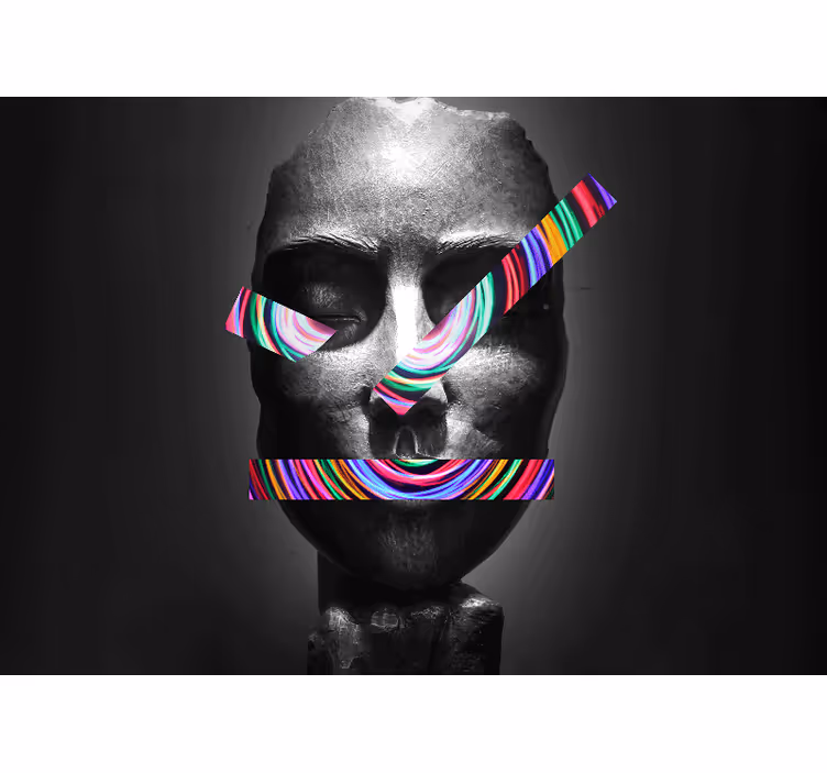 Abstract facial features fototapeta umetnost - TenStickers