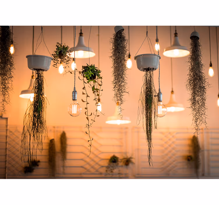Hanging greenery accents fototapete narava - TenStickers