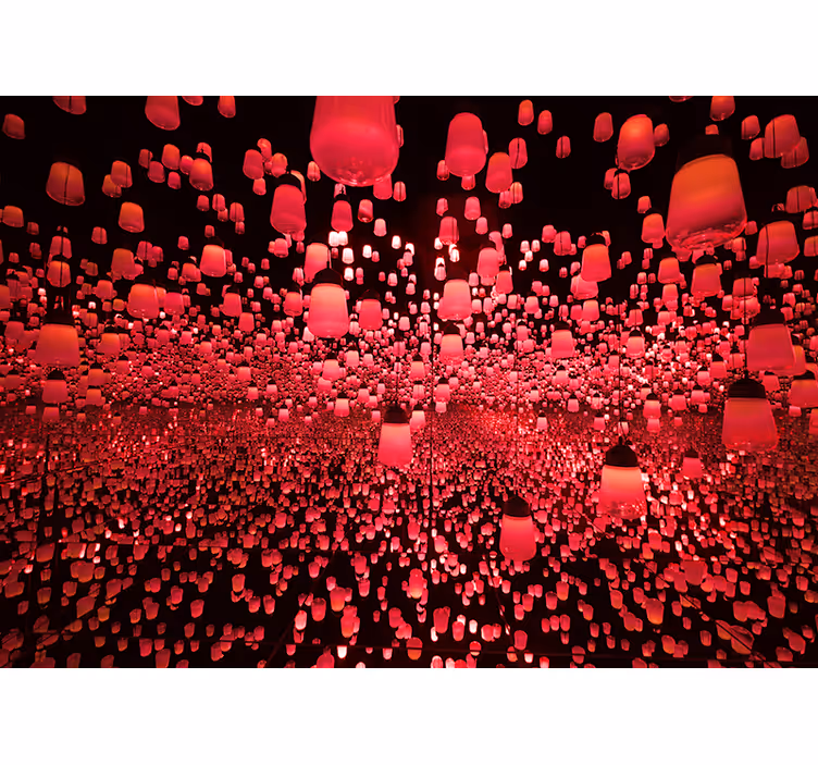 Floating lanterns illusion abstraktni fototapeti - TenStickers