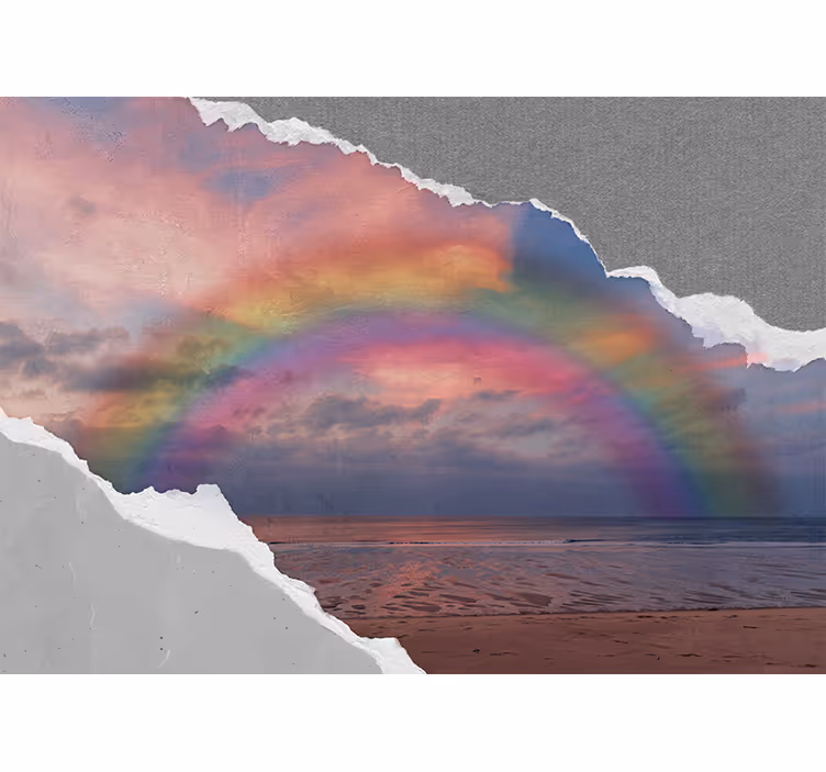 živahen mavrični lok Fototapete neba - TenStickers