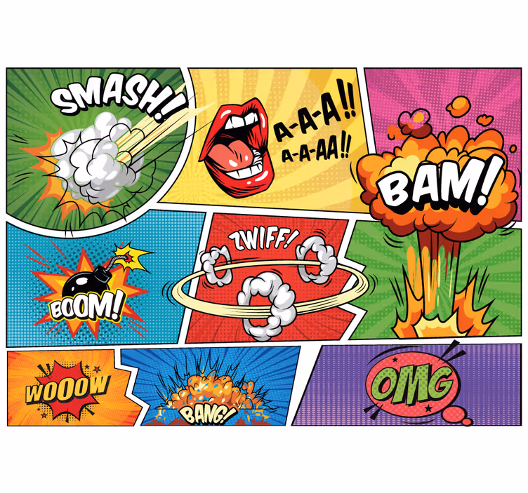 Comic book action fototapete z graffiti motivi - TenStickers