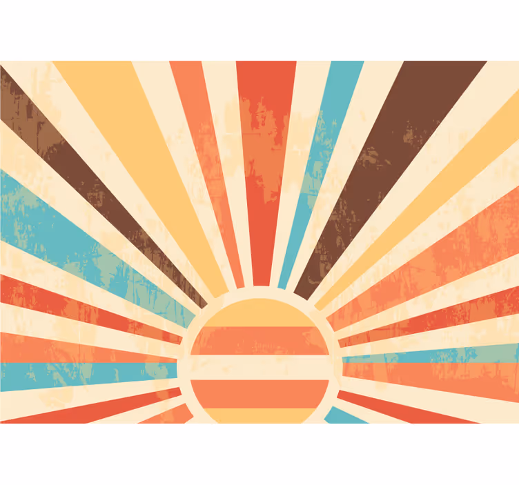 Radiant sunburst design abstraktni fototapeti - TenStickers