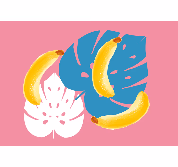 Banane in listi drugi fototapeti - TenStickers