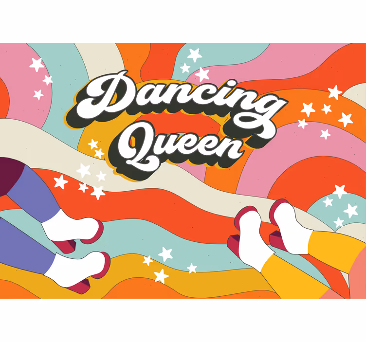 Dancing queen vibes fototapete z glasbeno tematiko - TenStickers