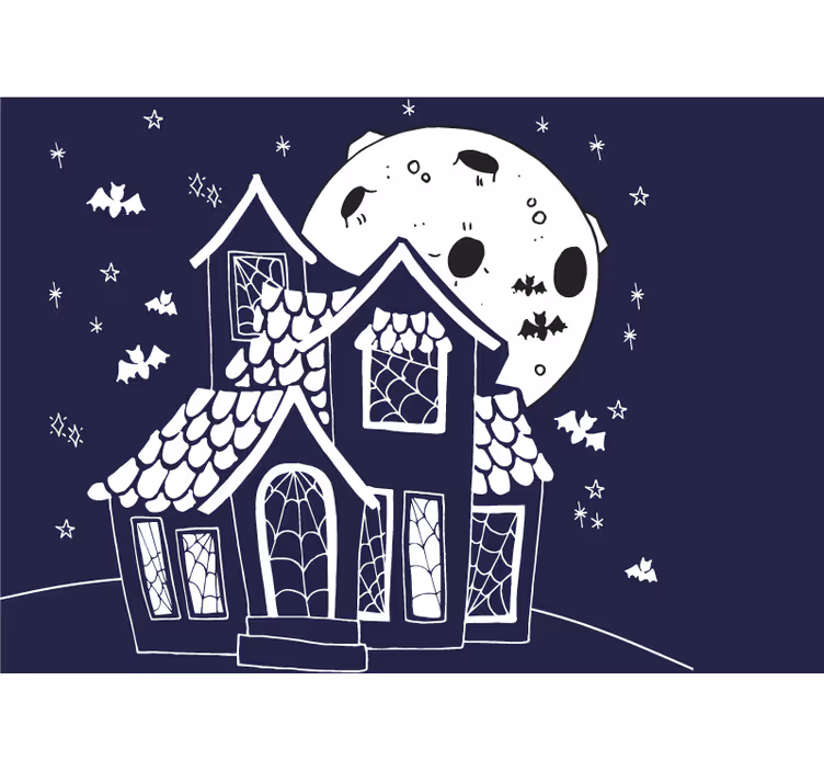 Spooky haunted house fototapete za noč čarovnic - TenStickers
