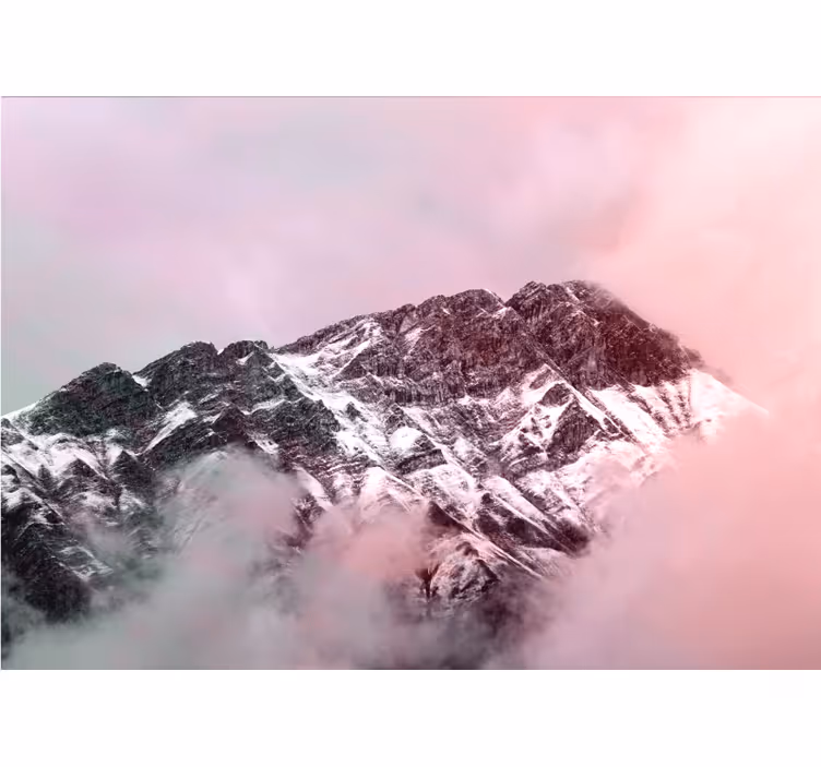 Snowy mountain peak fototapeta z gorami - TenStickers