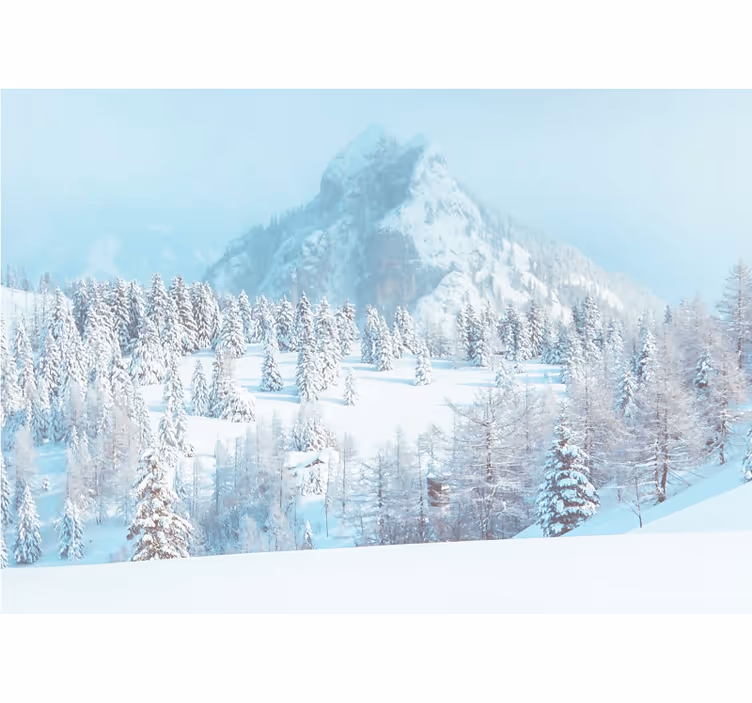Icy peak scenery fototapeta z gorami - TenStickers