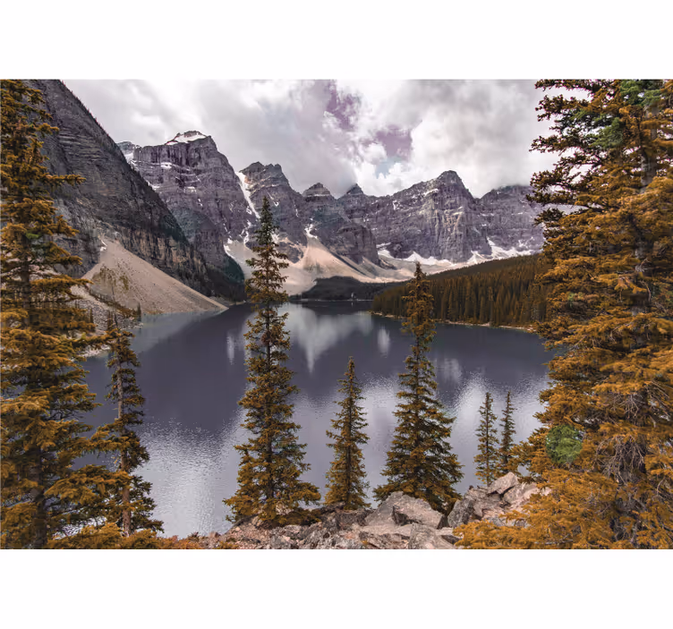 Peaceful mountain lake stenske poslikave - TenStickers