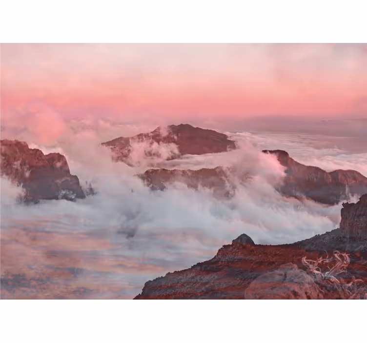 Mountainous pink clouds stenske poslikave - TenStickers