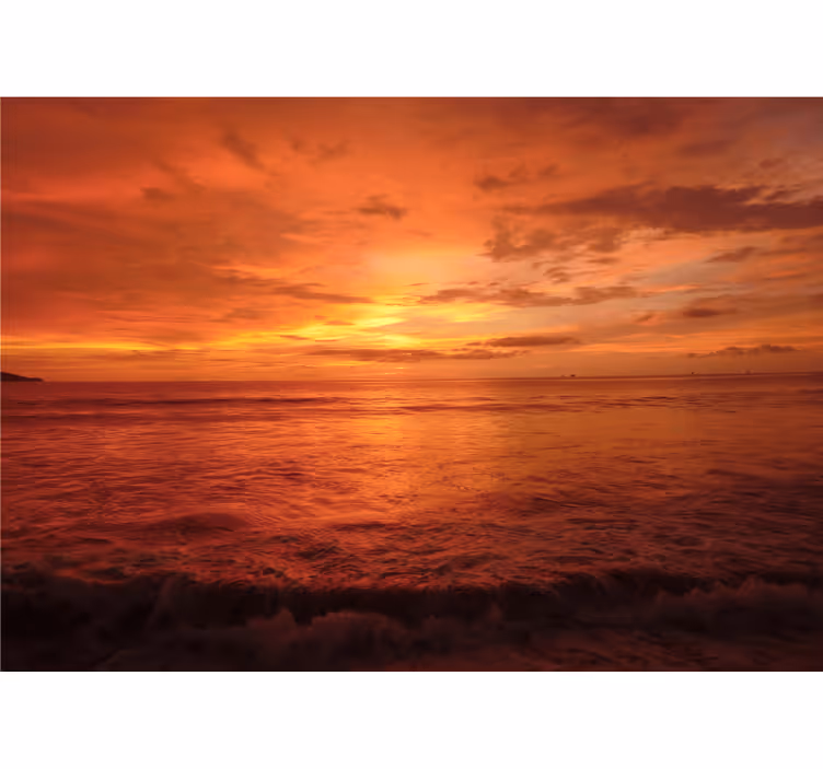 Twilight sea vista fototapeta z gorami - TenStickers