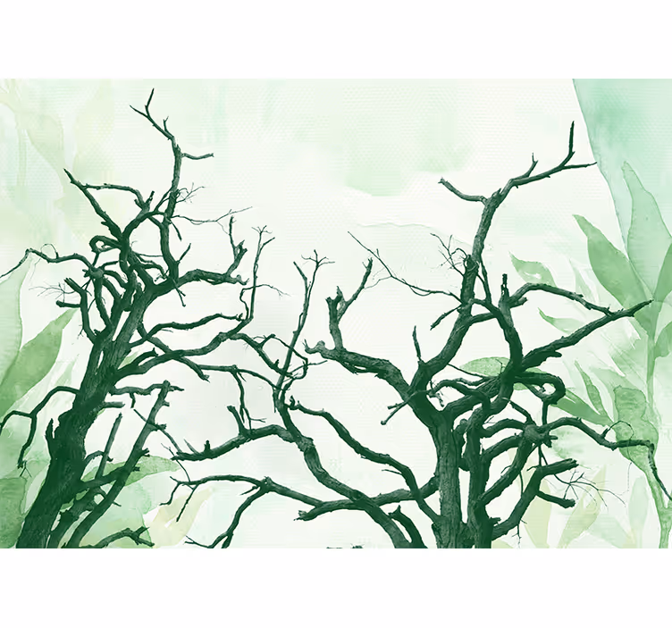 Intricate tree silhouettes fototapeti dreves - TenStickers