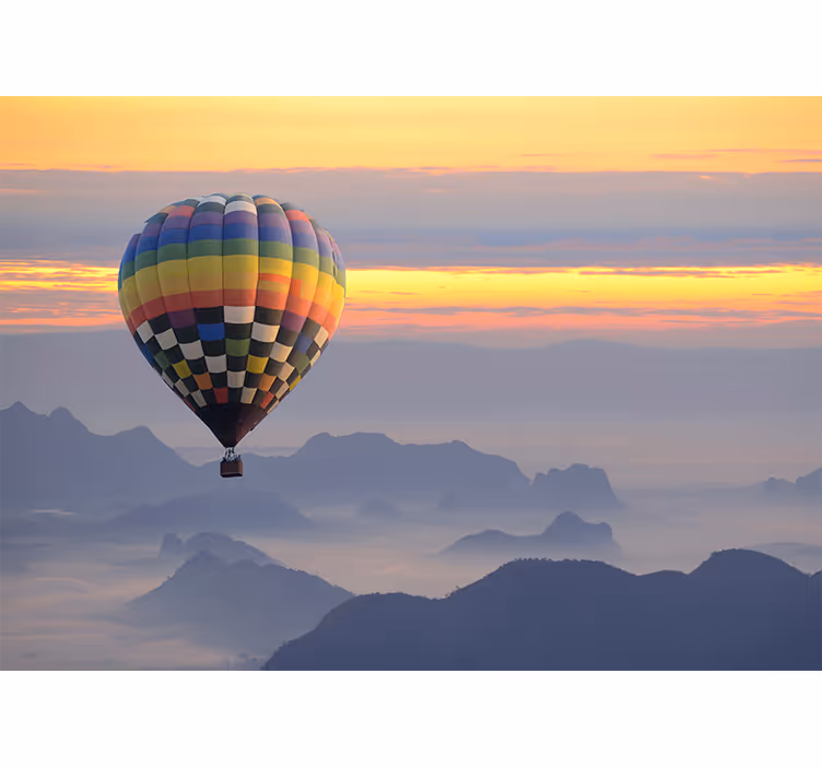 Aerial balloon adventure fototapeta z vozili - TenStickers
