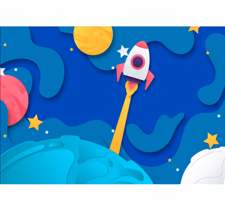 Rocket launching adventure fantazijska fototapeta - TenStickers