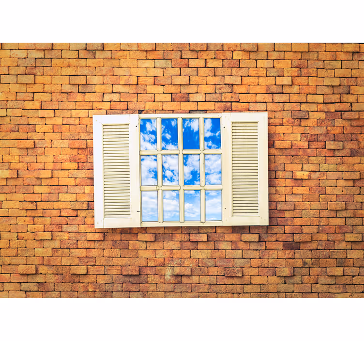 Open window view fototapete kamni - TenStickers