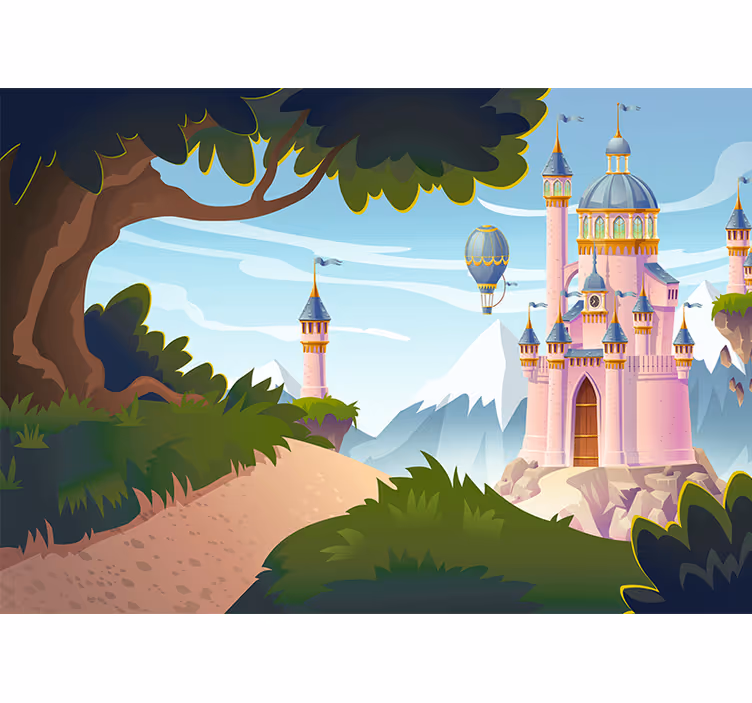 Castle adventure scene fototapeta z fantastičnimi motivi - TenStickers