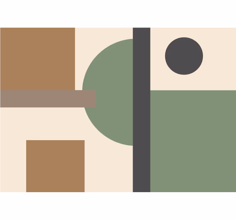 Geometric shape organization z abstraktnimi fototapeti - TenStickers