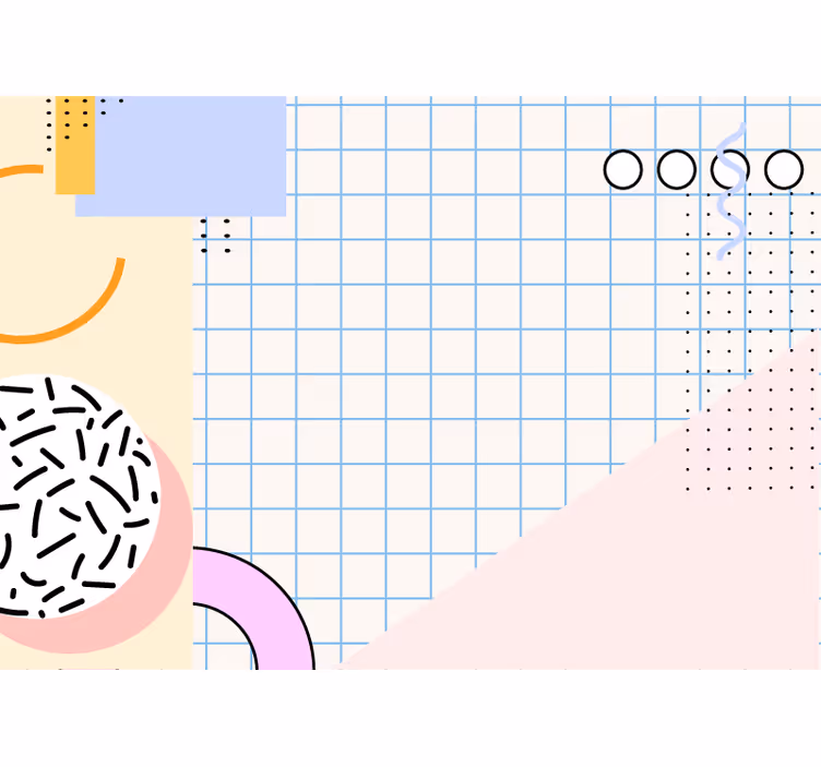 Geometric shapes configuration abstraktni fototapeti - TenStickers