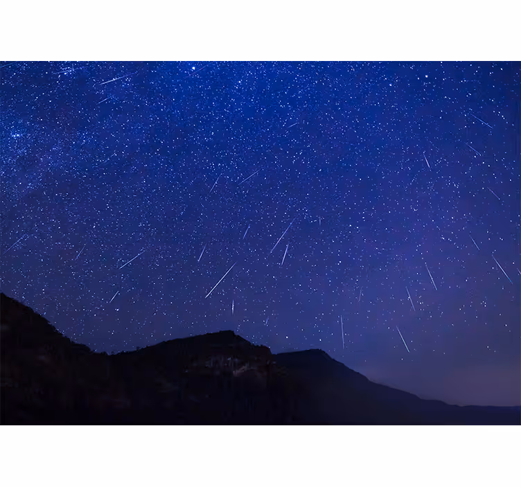 Celestial comets night fototapeta z gorami - TenStickers