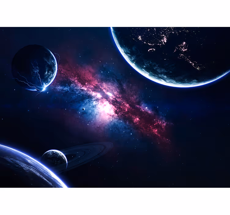 Stenske fototapeteplanetov v vesolju - TenStickers