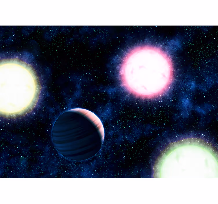 Celestial planetary landscape vesoljski fototapeti - TenStickers