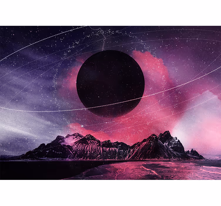 Cosmic black planet vesoljski fototapeti - TenStickers