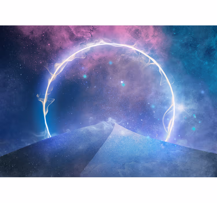 Galactic circle portal vesoljski fototapeti - TenStickers