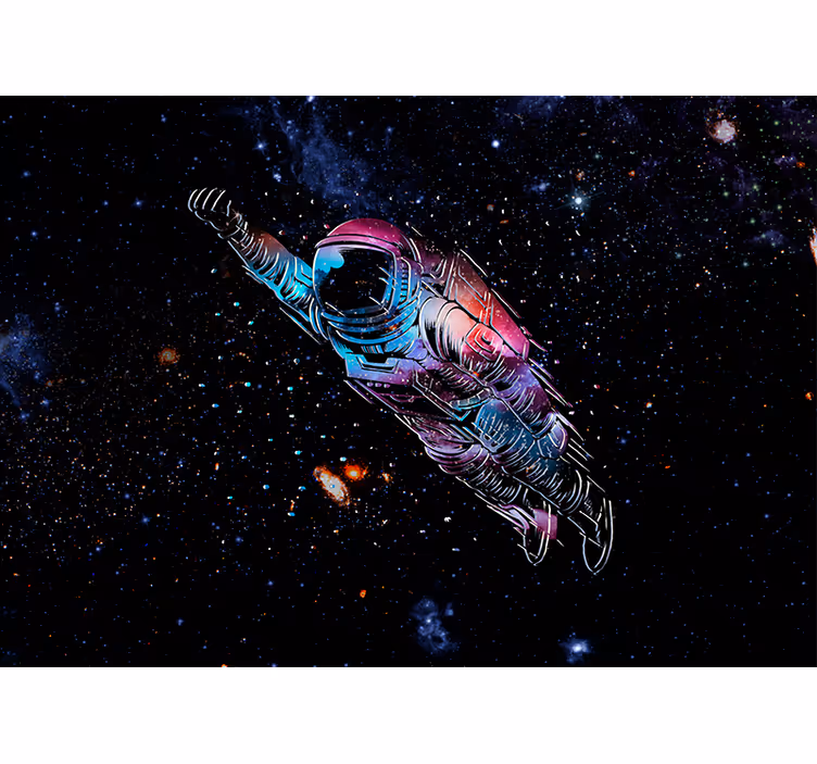 Pogumni astronavt Vesoljski fototapeti - TenStickers