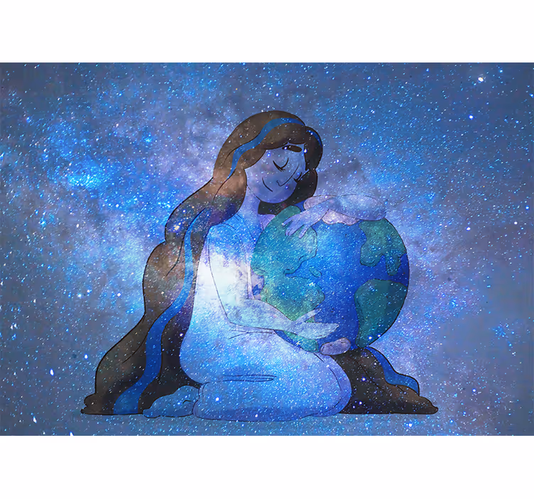 Embracing planet earth vesoljski fototapeti - TenStickers