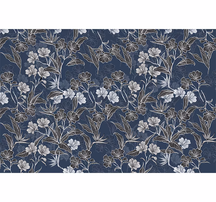 Elegant floral pattern fototapete s cvetjem - TenStickers