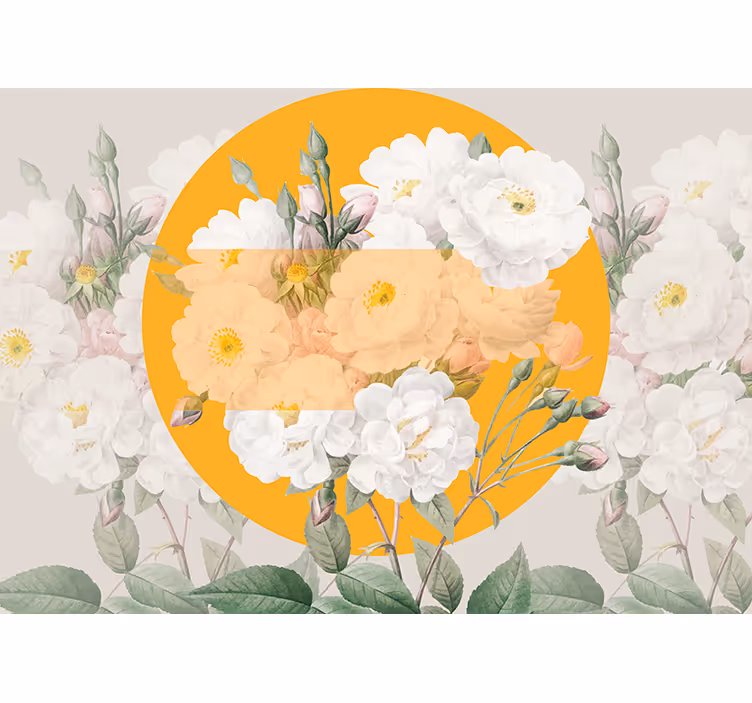 Flourishing floral composition fototapete cvetje - TenStickers