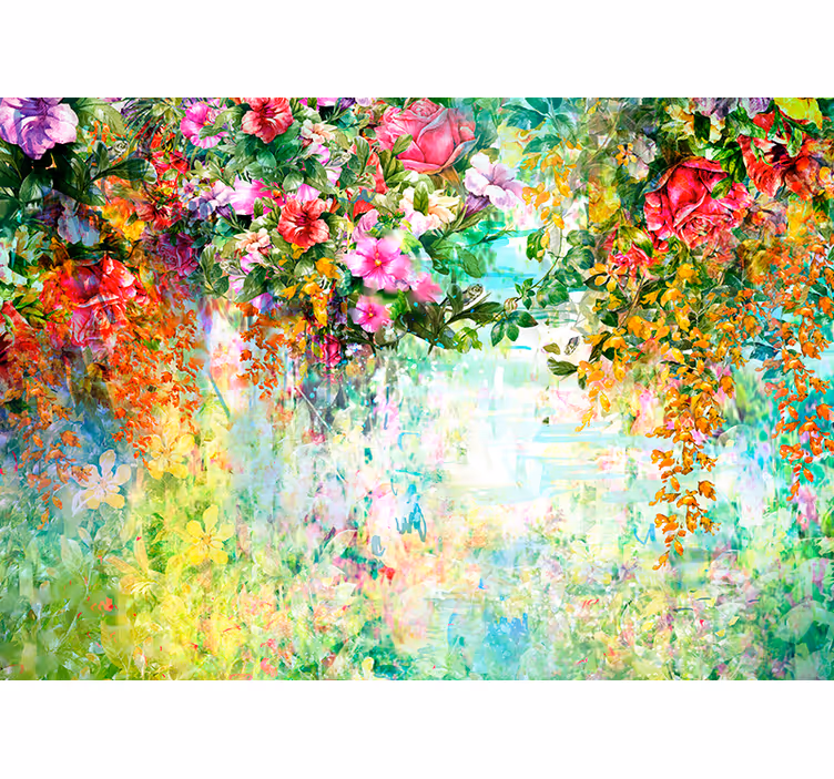 Floral blossom design fototapete s cvetjem - TenStickers