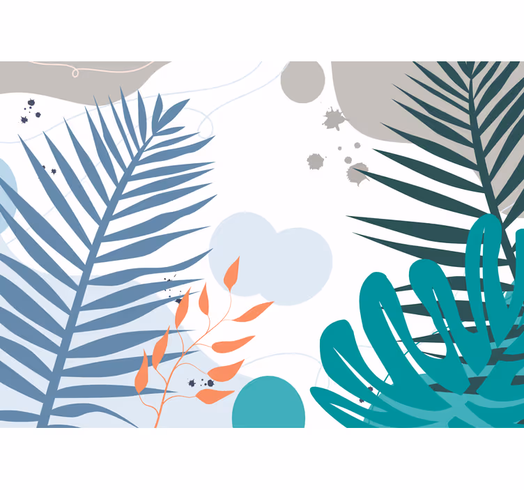 Stylized leaf motifs fototapete narava - TenStickers
