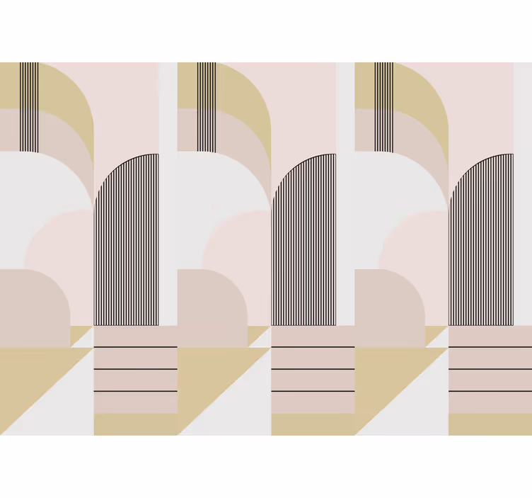 Geometric arched patterns moderna fototapeta - TenStickers