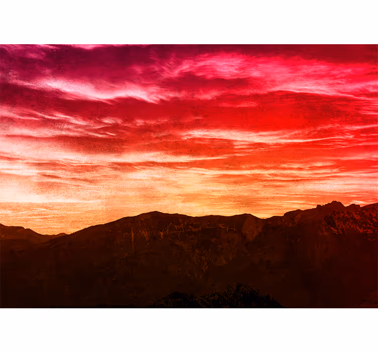 Regal mountain twilight fototapeta z gorami - TenStickers