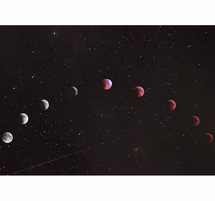 Faze lune vesoljski fototapeti - TenStickers