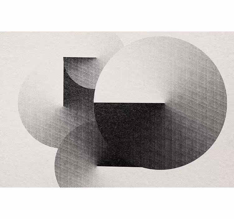 Geometric circle composition abstraktni fototapeti - TenStickers