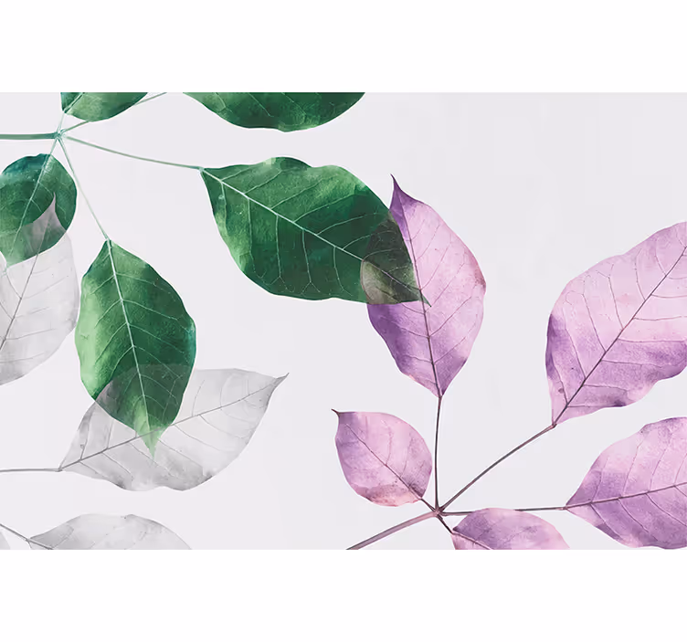 Leafy botanical accents fototapete narava - TenStickers