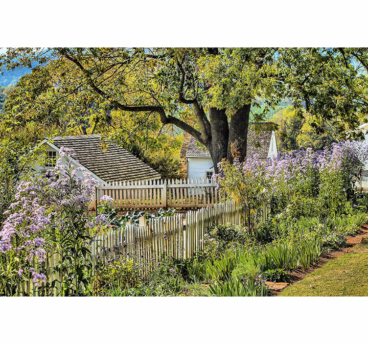 Serene garden view stenske poslikave - TenStickers
