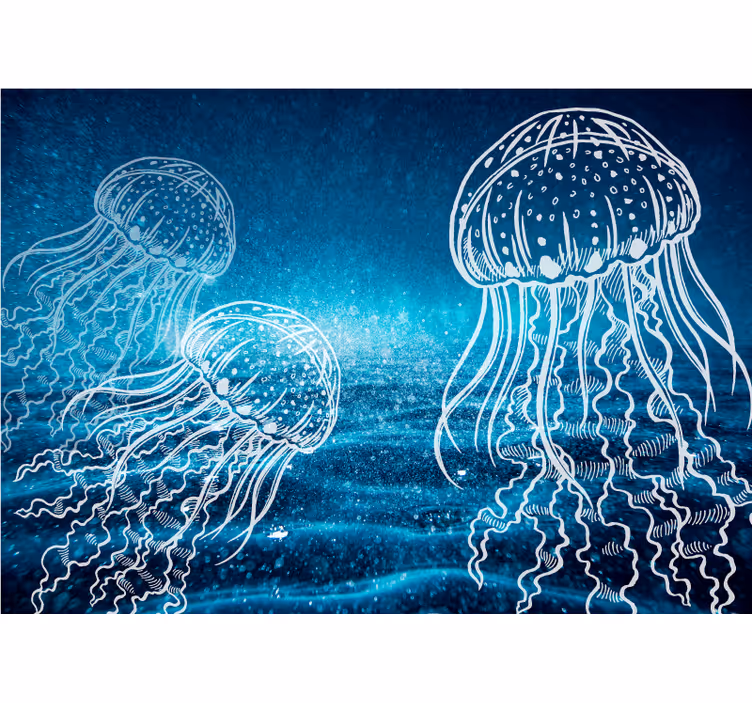 Eleganten ples meduz Fototapete za kopalnico - TenStickers