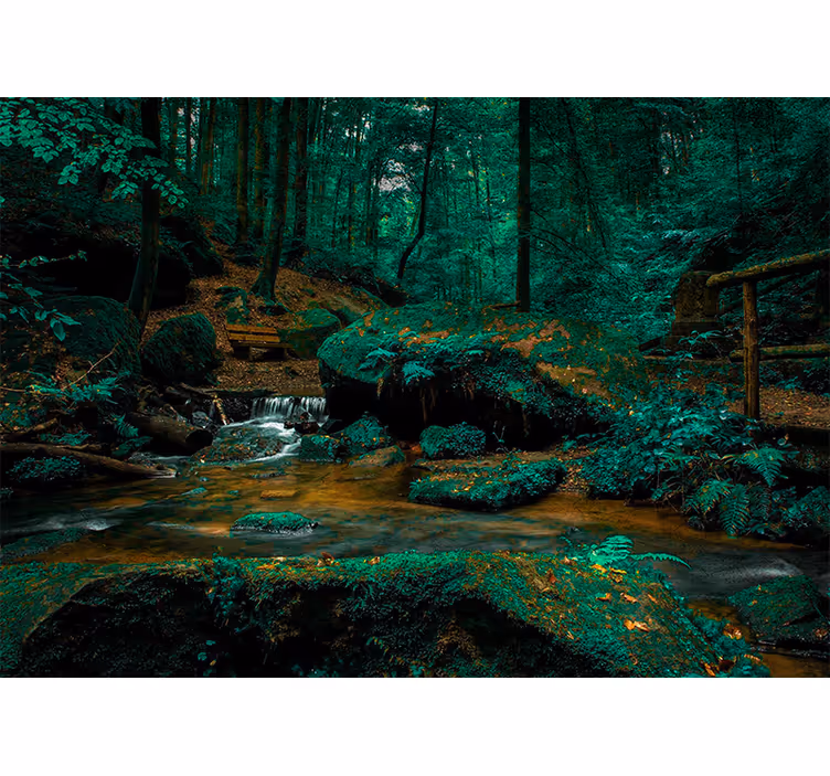 "cottagecore" majhna reka narava stenska poslikava - TenStickers