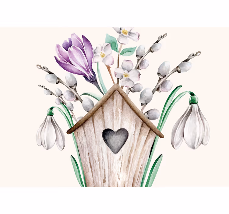 Cottage flower arrangement fototapete cvetje - TenStickers