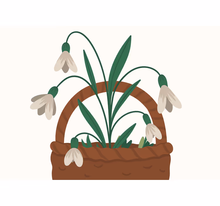 Delicate snowdrop blooms fototapete cvetje - TenStickers