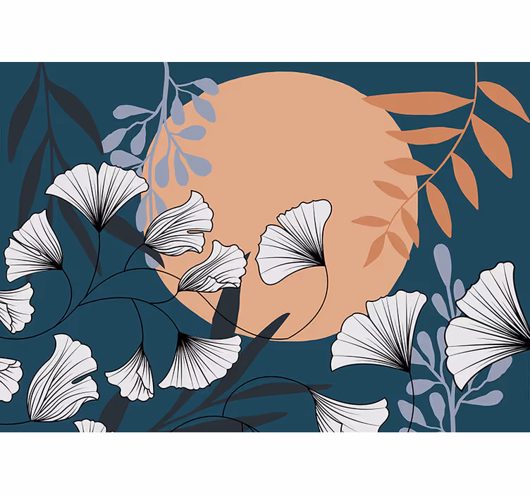 "glamour style" ginko barvite stenske fototapete - TenStickers