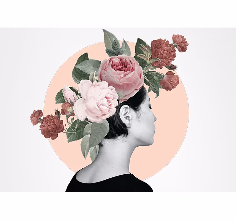 Floral hair adornment fototapete cvetje - TenStickers